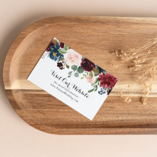 Tarjeta De Recepción Sitio web del Boda ruso de caligrafía borgoñona de