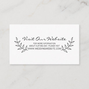 Tarjeta De Recepción Sitio web del Boda Rustic Laurels