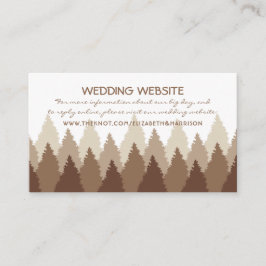 Tarjeta De Recepción Sitio web del Boda Woodland Forest Range Brown