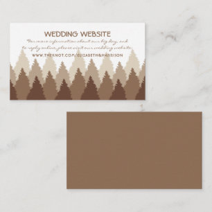Tarjeta De Recepción Sitio web del Boda Woodland Forest Range Brown
