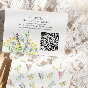 Tarjeta De Recepción Sitio web del Registro de bodas y Flor silvestre d
