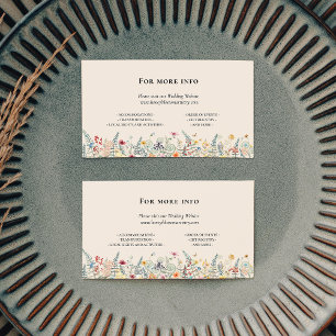 Tarjeta De Recepción Sitio web del simple Boda Fern Beige