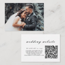 Tarjeta De Recepción Sitio Web Elegant Wedding | Foto de código QR de R