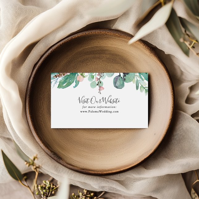 Tarjeta De Recepción Sitio web ilustrado de Bodas florales tropicales (Subido por el creador)