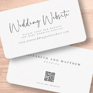 Tarjeta De Recepción Sitio web Minimalista elegante y moderno de Bodas 