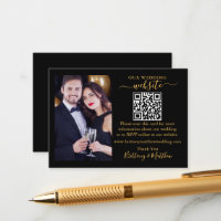 Sitio web Minimalista QR Photo Black Gold