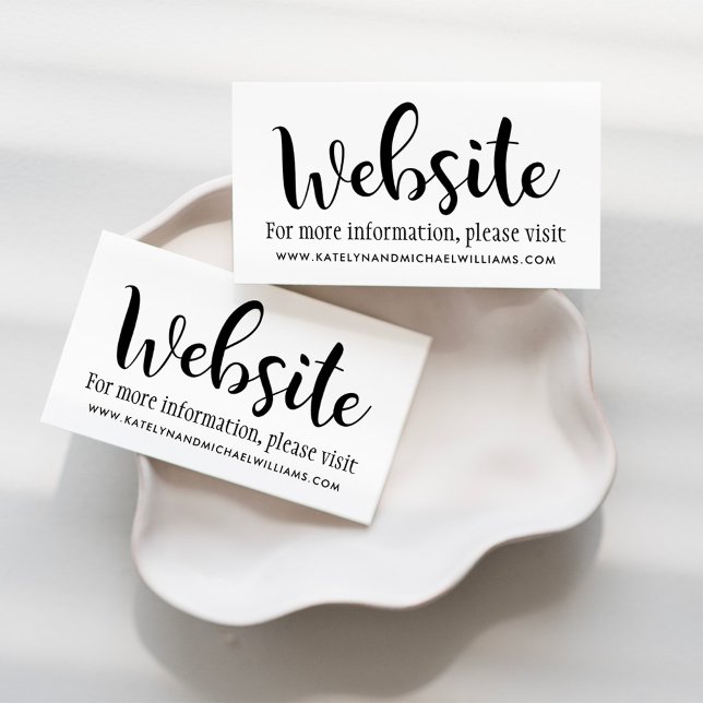 Tarjeta De Recepción Sitio web moderno de Bodas de escritura manuscrita (Subido por el creador)
