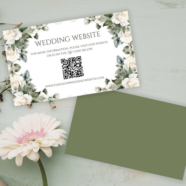 Tarjeta De Recepción Sitio web Romántico Rosa de Boda Jardín (Subido por el creador)
