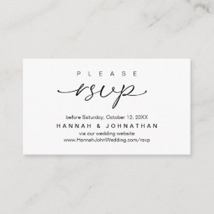 Tarjeta De Recepción Sitio web RSVP de la boda moderna