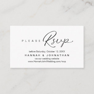 Tarjeta De Recepción Sitio web RSVP de la boda moderna