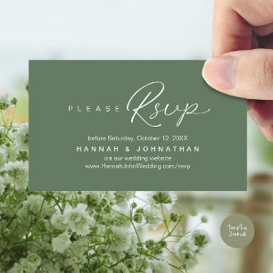 Tarjeta De Recepción Sitio web RSVP de la boda moderna