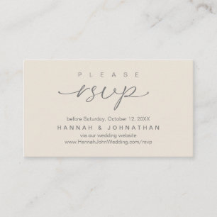 Tarjeta De Recepción Sitio web RSVP de la boda moderna