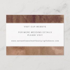 Tarjeta De Recepción Sitio web u otra información. Acuarela de tierra