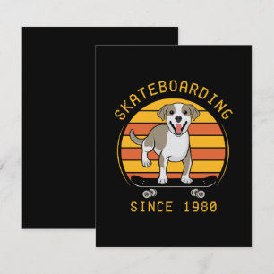 Tarjeta De Recepción Skateboarding Desde 1980