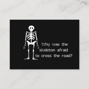 Tarjeta De Recepción Skeleton asustado