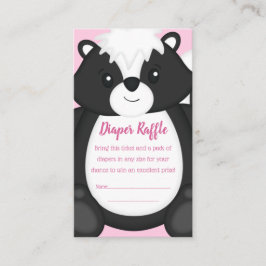 Tarjeta De Recepción Skunk Baby Shower Pink