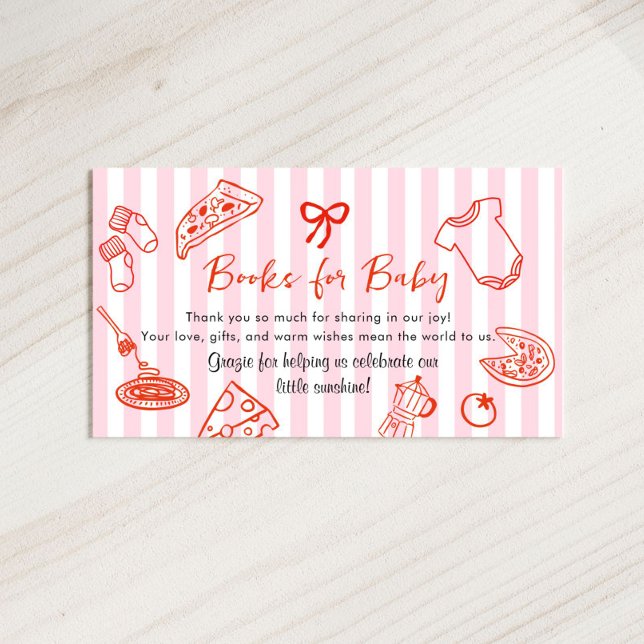 Tarjeta De Recepción Slice Slice Baby Books for Baby Enclosure Card (Slice slice pizza Books for baby theme enclosure card)