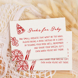 Tarjeta De Recepción Slice Slice Baby Pizza Baby Shower Libros para el