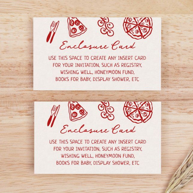 Tarjeta De Recepción Slice Slice Baby Pizza Fiesta Temático (Subido por el creador)