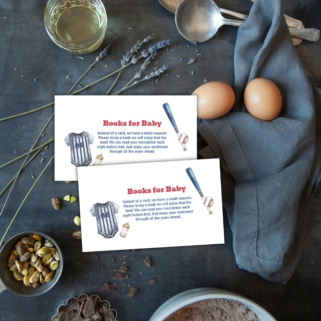 Tarjeta De Recepción Slugger Baseball Shirt Books For Baby Shower  (Slugger Baseball Shirt Books For Baby Shower Enclosure Card)