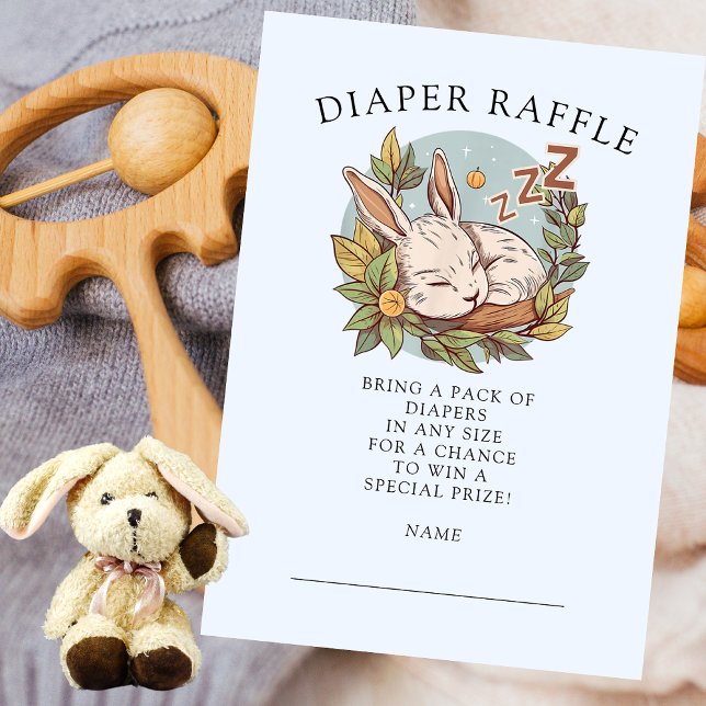 Tarjeta De Recepción Slumber Bunny Diaper Raffle (Subido por el creador)