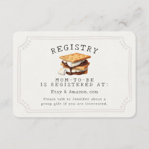 Tarjeta De Recepción Small Fall Bonfire Registro de Bebés al aire libre