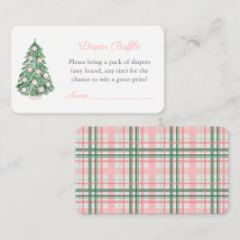 Tarjeta De Recepción Smart Holidays Baby Shower Para Chica Diaper Raffl