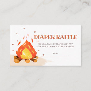 Tarjeta De Recepción S'more Bonfire Baby Shower Diaper Raffle