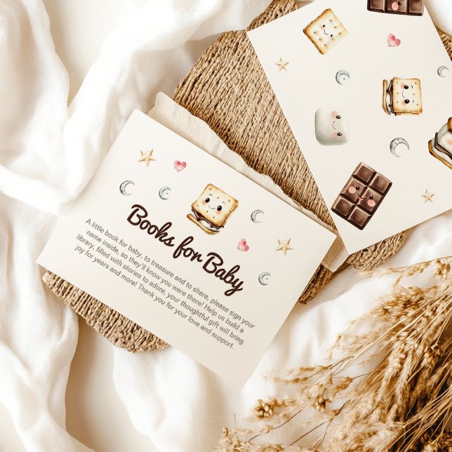 Tarjeta De Recepción S'more love Baby Shower Book Request (Subido por el creador)