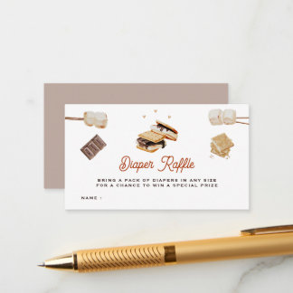 Tarjeta De Recepción S'more Love Baby Shower Diaper Raffle