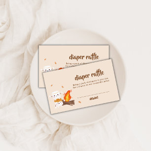 Tarjeta De Recepción S'more Love Campfire Diaper Raffle Baby Shower