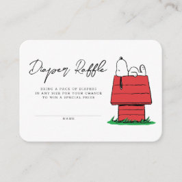 Tarjeta De Recepción Snoopy Peanuts Baby Shower | Diaper Raffle
