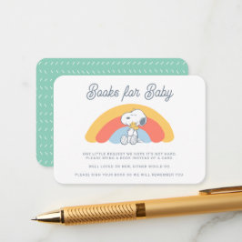 Tarjeta De Recepción Snoopy & Woodstock Rainbow Books for Baby Enclosur