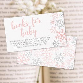 Tarjeta De Recepción Snowflake Winter Girl Books For Baby Shower