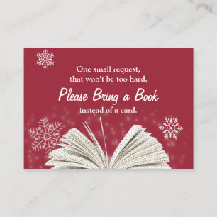 Tarjeta De Recepción Snowflakes trae un libro Baby Shower Insert