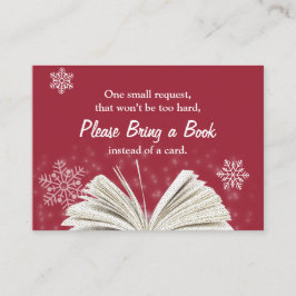 Tarjeta De Recepción Snowflakes trae un libro Baby Shower Insert