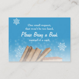 Tarjeta De Recepción Snowflakes trae un libro en Baby Shower Insert