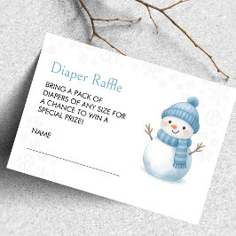 Tarjeta De Recepción Snowman Baby Shower Diaper Raffle