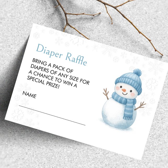 Tarjeta De Recepción Snowman Baby Shower Diaper Raffle (Subido por el creador)