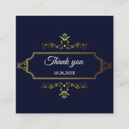 Tarjeta De Recepción Sobre con cierre de estilo indio en dorado y azul