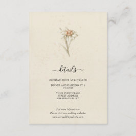 Tarjeta De Recepción Sobre de Acuarela de Flores Silvestres Antiguas