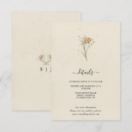 Tarjeta De Recepción Sobre de Acuarela de Flores Silvestres Vintage