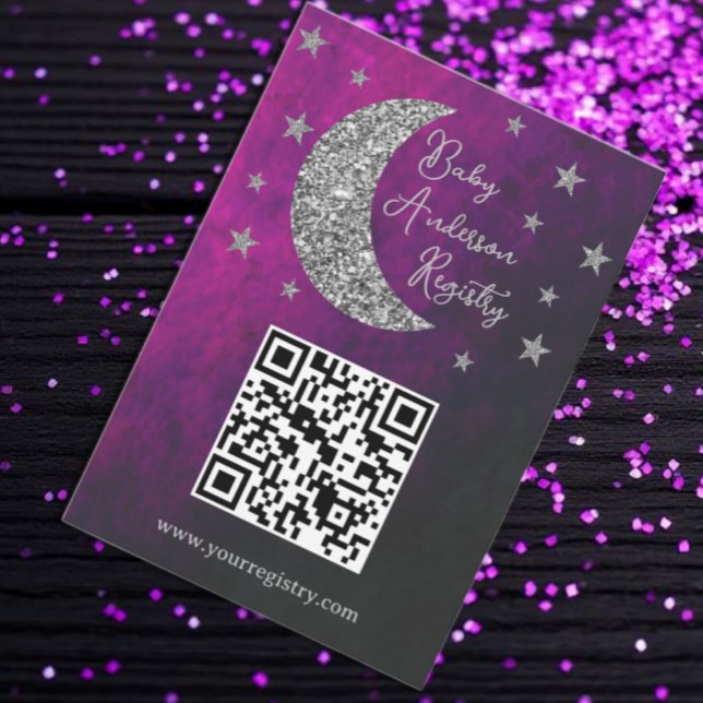 Tarjeta De Recepción Sobre el registro de Baby Shower de la Luna (Subido por el creador)