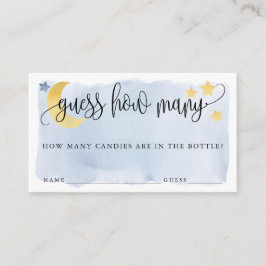 Tarjeta De Recepción Sobre la luna, azul adivina cuántas cartas de jueg