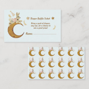 Tarjeta De Recepción Sobre la luna Baby Shower Diaper Raffle
