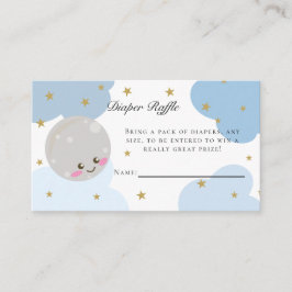 Tarjeta De Recepción Sobre la luna Baby Shower Diaper Raffle Kawaii