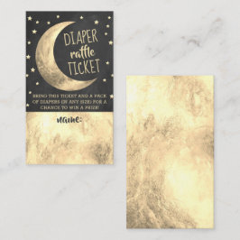 Tarjeta De Recepción Sobre la luna | Billete de Baby Shower Diaper Raff