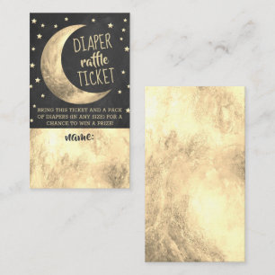 Tarjeta De Recepción Sobre la luna   Billete de Baby Shower Diaper Raff