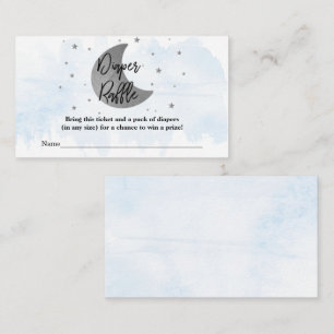 Tarjeta De Recepción Sobre la luna Boys Baby Shower Diaper Raffle