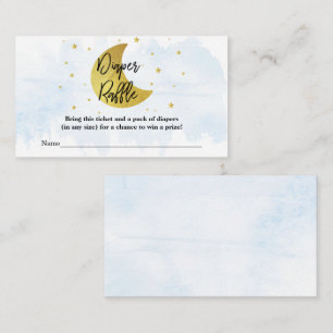 Tarjeta De Recepción Sobre la luna   Boys Baby Shower Diaper Raffle